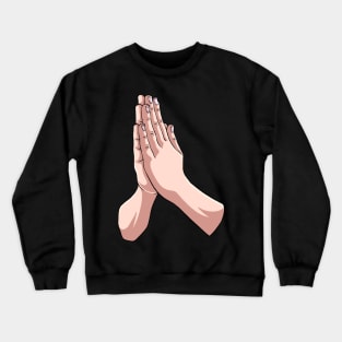 Hands Praying Religion Prayer Crewneck Sweatshirt